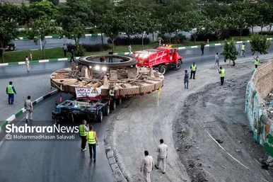 عملیات انتقال دستگاه TBM حفاری قطار شهری