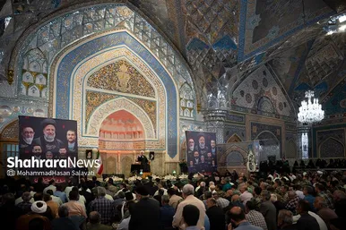 مراسم بزرگداشت هفتمین روز شهادت شهدای خدمت در حرم مطهر رضوی