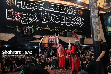 مراسم عزاداری روز دوازدهم محرم در حسینیه کرمانی‌های مشهد