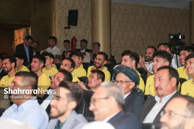 مراسم بدرقه تیم ملی فوتسال افغانستان در مشهد با حضور خداداد عزیزی