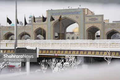 گزارش تصویری | تشییع پیکر شهدای مدافع امنیت در هوای برفی مشهد