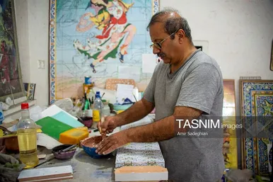 گزارش تصویری | کاشی هفت رنگ مکتب شیراز