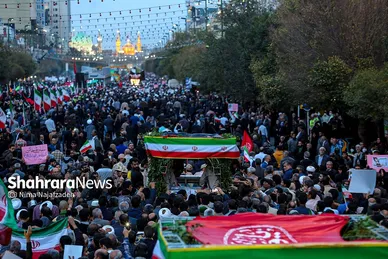 استقبال و تشییع پیکر مطهر شهدای حادثه تروریستی حرم شاهچراغ در مشهد