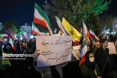 گزارش تصویری | سی‌ونهمین شب شکوه حضور مردم در خیابان‌های مشهد ۱