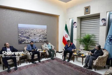 گزارش تصویری | دیدار احسان حدادی، رئیس فدراسیون دوومیدانی، با شهردار مشهد مقدس