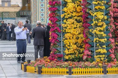 عکس‌هایی از گل آرایی حرم مطهر رضوی در دهه کرامت
