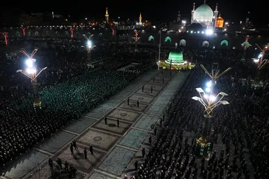 مراسم خطبه خوانی شب عاشورا در حرم مطهر رضوی‎‎‎‎