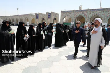مراسم تشییع حاج فضل‌الله برهانی در حرم مطهر رضوی