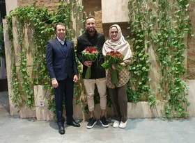 ورود لئاندرو پریرا و همسرش به ایران + عکس