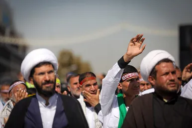 مراسم استقبال کاروان پیاده انصار الحسین (ع)