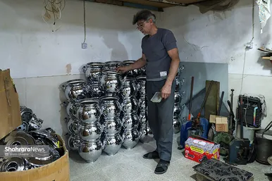 آماده سازی و مرحله آخر بعد از آبکاری و نصب ملحقات به سماور 
