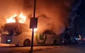 ویدئو| انفجار ۳ اتوبوس در جنوب تل آویو