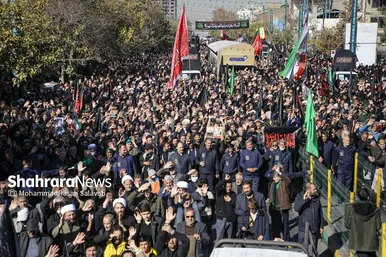 گزارش تصویری | اجتماع عزاداران فاطمی و تشییع پیکر مطهر ۱۳ شهید گمنام دوران دفاع مقدس در مشهد
