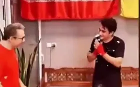 جشن تولد &laquo;همایون شجریان&raquo; در باشگاه بوکس + فیلم