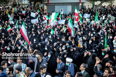 استقبال و تشییع پیکر مطهر شهدای حادثه تروریستی حرم شاهچراغ در مشهد