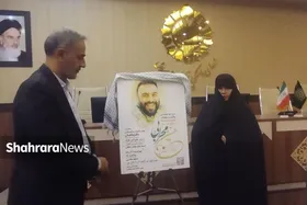 پوستر نهمین سالگرد حسین محرابی، شهید مدافع حرم، در مشهد رونمایی شد