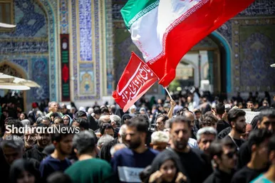 گزارش تصویری | دسته‌های عزاداری ظهر تاسوعا در حرم مطهر رضوی (۳ تیرماه ۱۴۰۵)