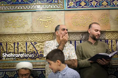 گزارش تصویری | آیین سنتی تعویض پوش ضریح مطهر امام رضا (ع)