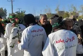 حرکت ۷۲ روزه زائران پیاده از مشهد به کربلا آغاز شد+ فیلم