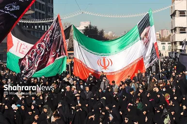 اجتماع عزاداران فاطمی و تشییع پیکر ۱۲ شهید گمنام دفاع مقدس و ۲ شهید حادثه تروریستی راسک در مشهد