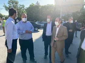دیوار حائل شهرک پردیس و شهرک شهید بهشتی مشهد تخریب شد