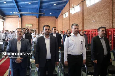 رژه ناوگان خودرویی آتش نشانی مشهد