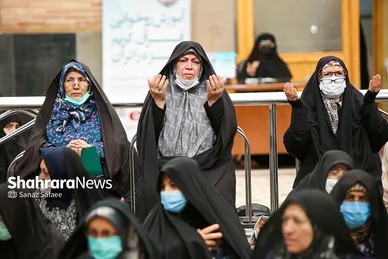 مراسم ترتیل‌خوانی بانوان در حرم مطهر رضوی