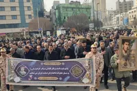 مراسم تشییع پیکر مادر شهید چراغچی در مشهد برگزار شد