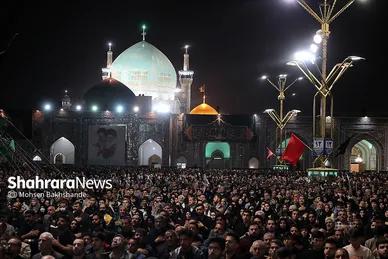 مراسم احیاء شب ۲۱ ماه رمضان در حرم مطهر رضوی