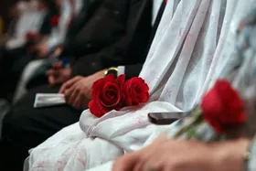 برگزاری جشن ازدواج ۱۰ زوج کم&zwnj;برخوردار سیستان و بلوچستان در آستانه عید غدیر در مشهد