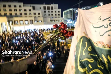 گلباران حرم مطهر رضوی در شب میلاد جوادالائمه (ع)
