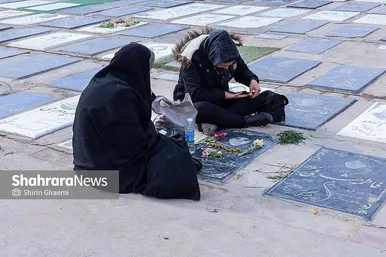 گزارش تصویری | زیارت اهل قبور در آخرین پنجشنبه سال