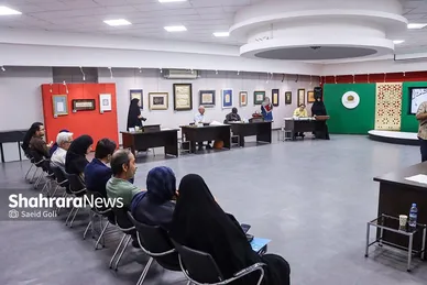 گزارش تصویری | رویداد هم‌نویسی «حصن حصین» با حضور استادان خوشنویسی مشهد در نگارخانه رضوان