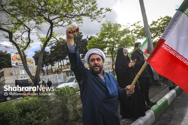 گزارش تصویری | تشکیل زنجیره انسانی مردم در کنار نیروگاه حرارتی مشهد