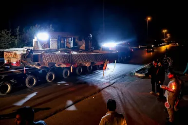عملیات انتقال دستگاه TBM حفاری قطار شهری