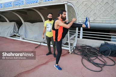 تمرینات سریعترین مرد ایران در مشهد