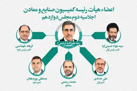 تعیین اعضای هیئت&zwnj;رئیسه کمیسیون صنایع و معادن مجلس | علیزاده رئیس ماند