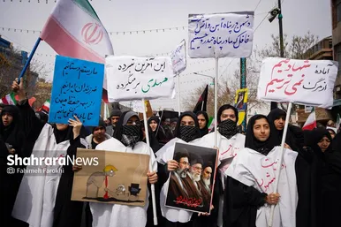 گزارش تصویری | راهپیمایی روز قدس ۱۴۰۴ در مشهد - ۵