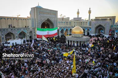 اجتماع همبستگی با جبهه مقاومت فلسطین در صحن قدس حرم مطهر رضوی