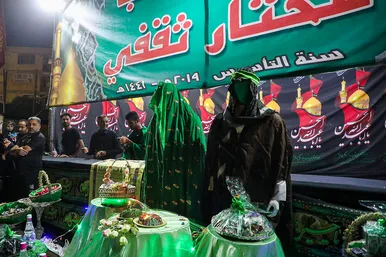 آیین سینی گردانی حضرت قاسم علیه السلام در شب هشتم محرم