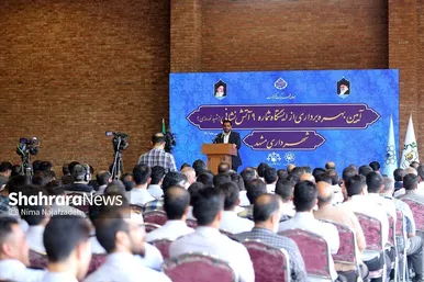 رژه ناوگان خودرویی آتش نشانی مشهد