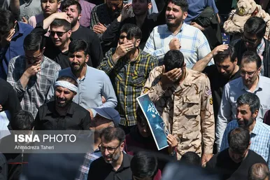 تشییع باشکوه پیکر سردار شهید زاهدی در اصفهان