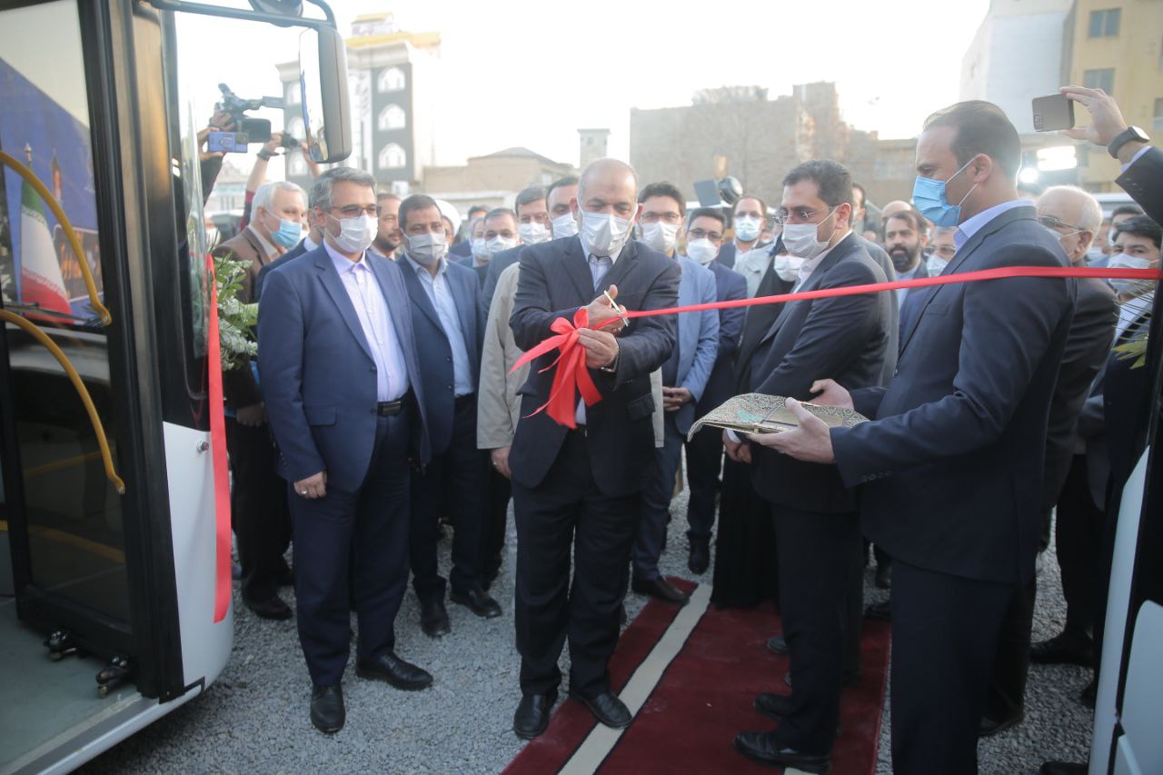 بهره‌برداری رسمی از ۱۱۰ دستگاه اتوبوس جدید و بازسازی شده در مشهد