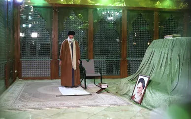 حضور رهبر معظم انقلاب در مرقد مطهر امام خمینی(ره) و گلزار شهیدان