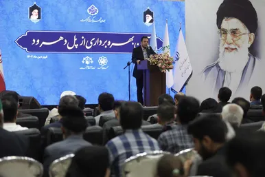 مراسم بهره برداری از پل دهرود