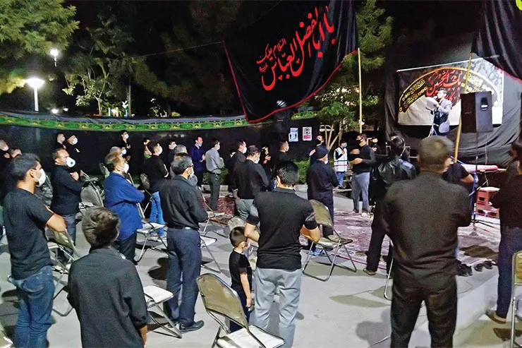 روایتی از برگزاری مراسم هیئت عزاداران مسجد النبی (ص) در بوستان ثامن مشهد