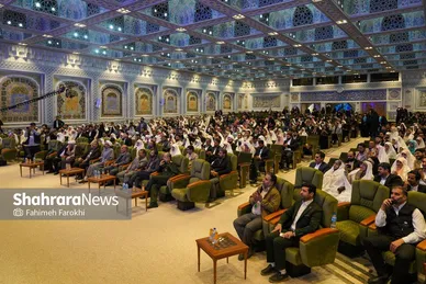 گزارش تصویری | جشن ازدواج ۲۱۰ بسیجی از سراسر کشور در حرم امام‌رضا(ع)
