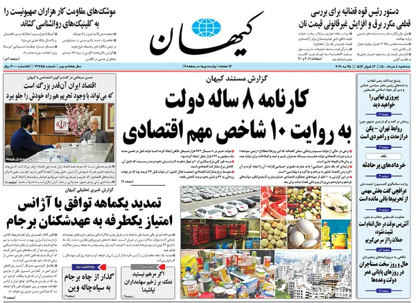 صفحه نخست روزنامه‌های کشور - سه‌شنبه ۴ خرداد ۱۴۰۰