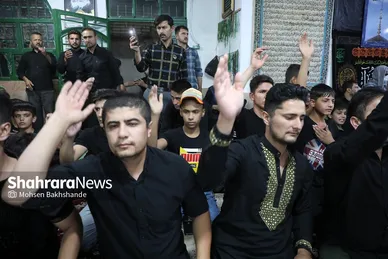 مراسم عزاداری شب هفتم محرم در حسینیه سادات نبی مهاجران افغانستانی‎