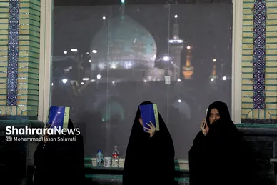 مراسم احیاء شب ۱۹ ماه رمضان در حرم مطهر رضوی